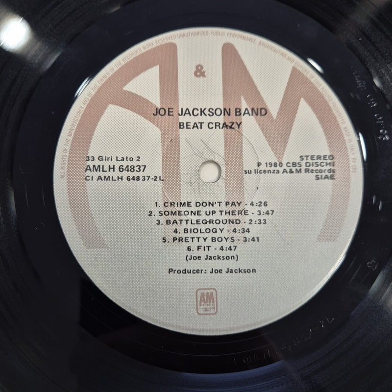 LP Joe Jackson Band - Beat Crazy AMLH 64837 Made In Italy 1980 Rock Vinile