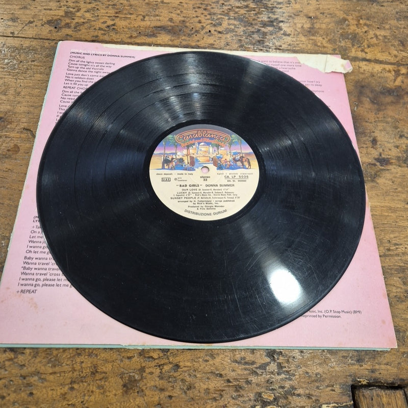 LP Donna Summer - Bad Girls CALP 5035 5036 Italy 1979 Pop Disco Soul Vinile