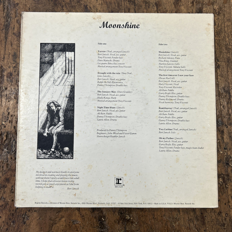 LP Bert Jansch - Moonshine MS 2129 Made In USA 1973 Rock Folk Vinile