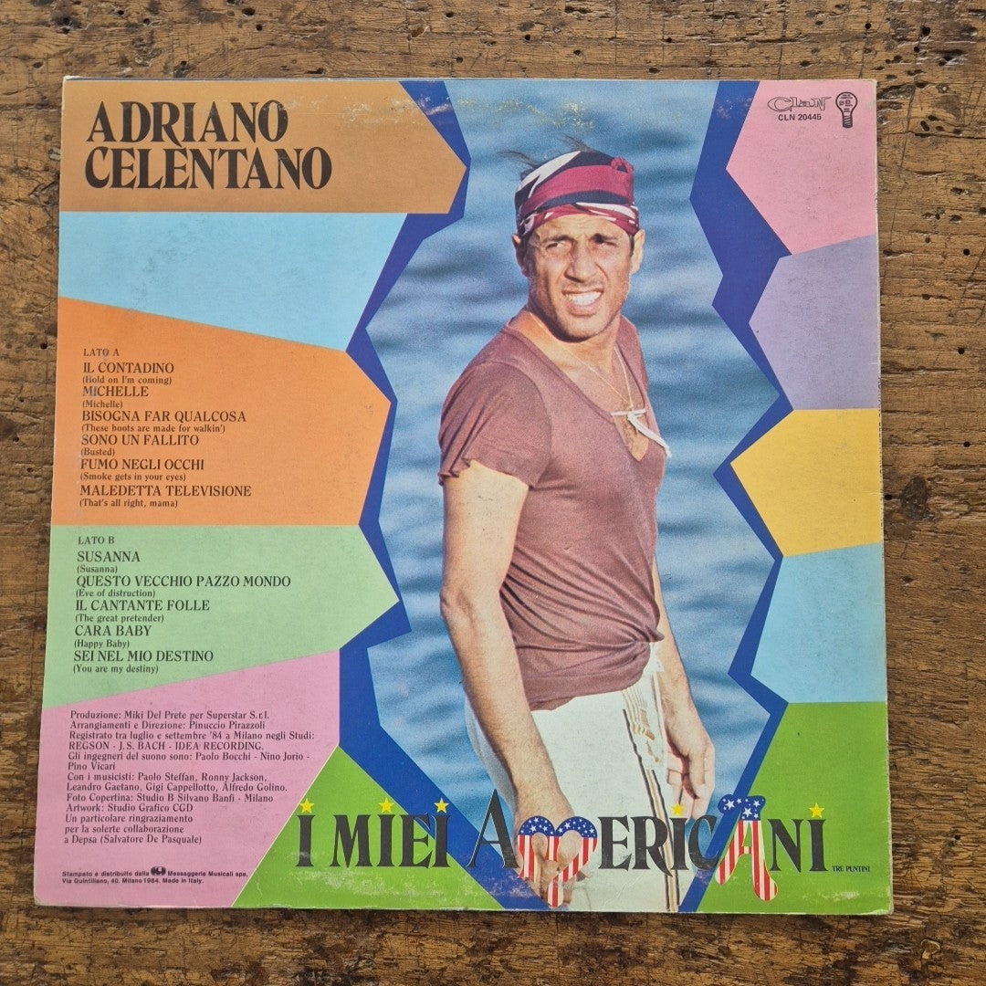 LP Adriano Celentano -  I Miei Americani CLN 20445 Musica Italiana Vinile