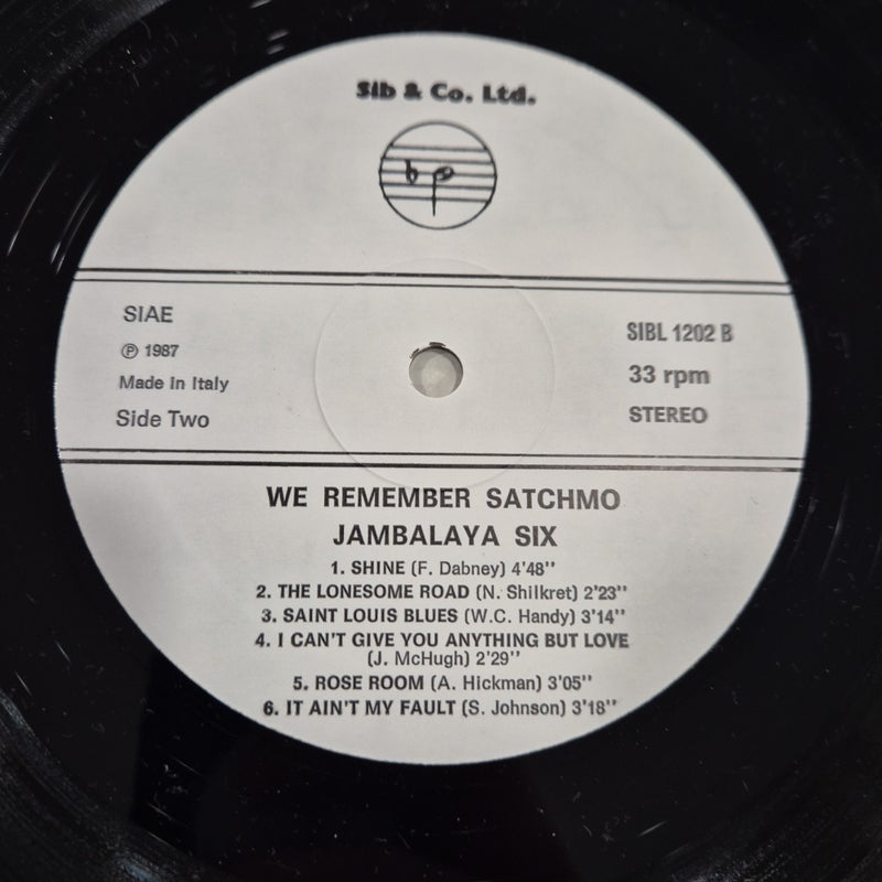 LP We Remember Satchmo Jambalaya Six SIBL 12P2 Musica Jazz Vinile