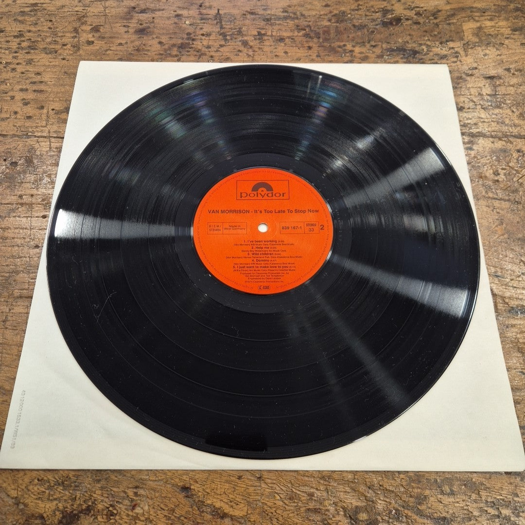 LP Van Morrison - It's Too Late To Stop Now 839 168-1 Germany 1974 Rock Vinile