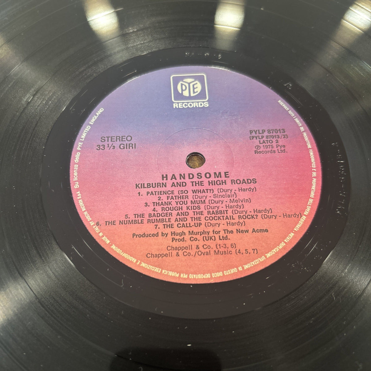 LP Kilburn And The High Roads - Handsome PYLP 87013 Pye Records Vinile 1975 Rock