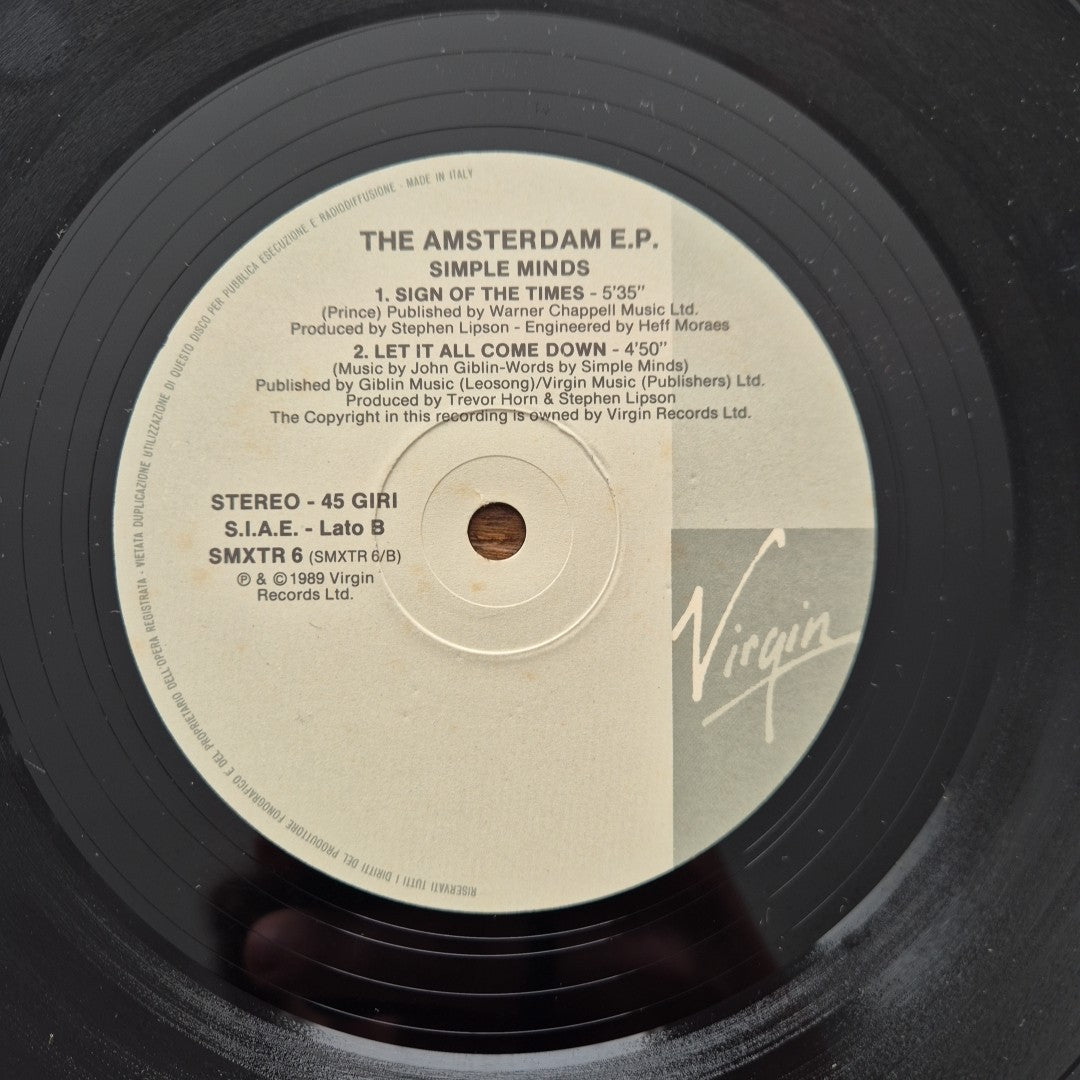LP Simple Minds - The Amsterdam E.P. SMXTR 6 Musica Pop Rock Vinile 1986