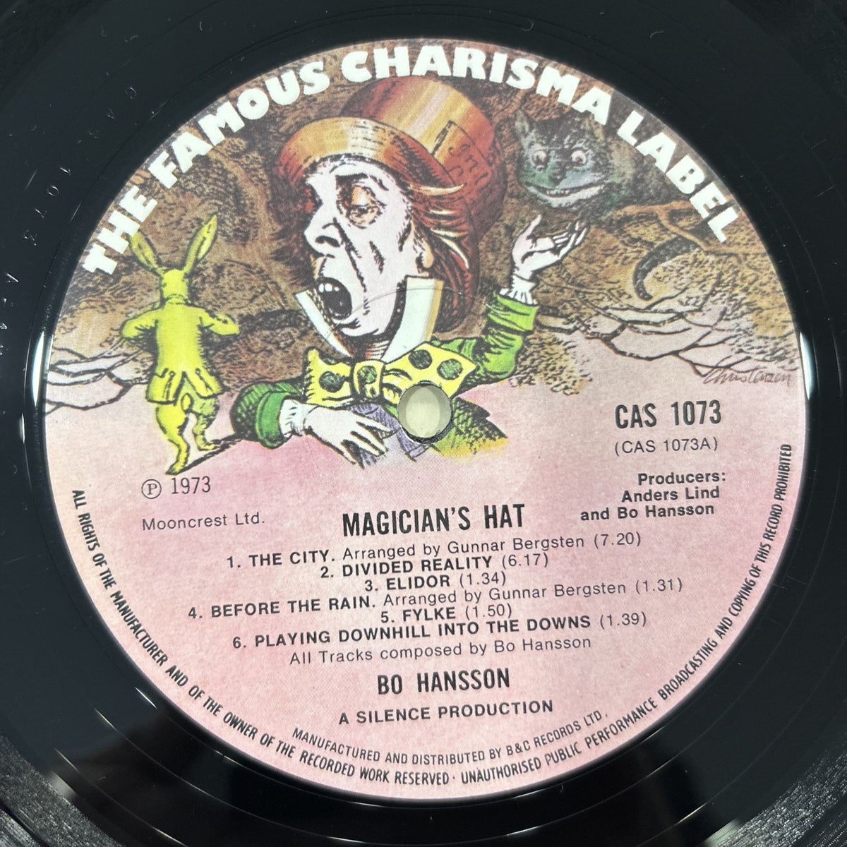 LP Bo Hasson - Magician’s Hat CAS 1073 Vinile UK Prog Rock Progressive