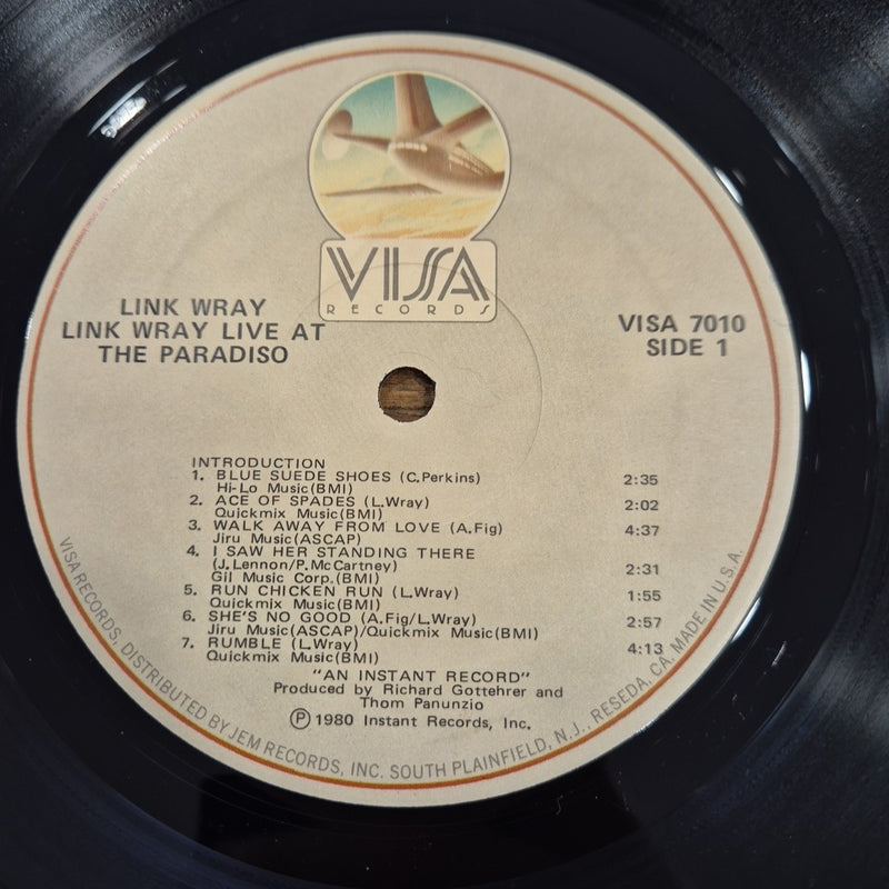 LP Link Wray - Live At The Paradiso VISA 7010 made in USA Vinile Rock