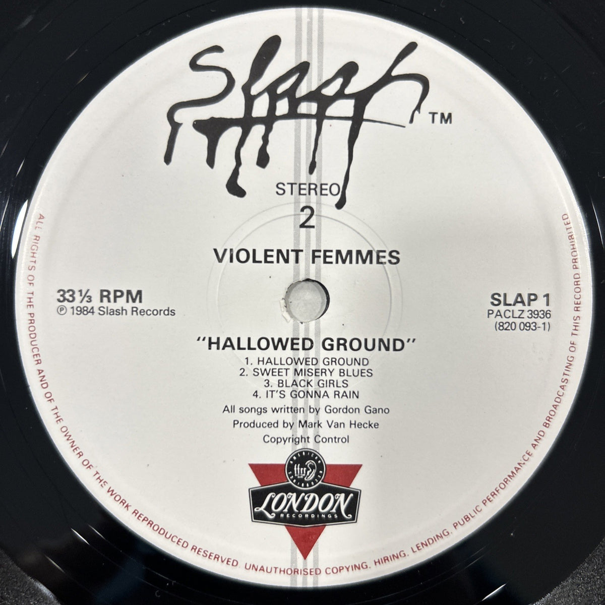 LP Violent Femmes - Hallowed Ground SLAP 1 Vinile 1984 UK Indie Rock Country