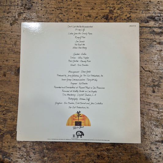 LP The Eric Burdon Band - Sun Secrets Pw-37110 Musica Rock New Wave Vinile