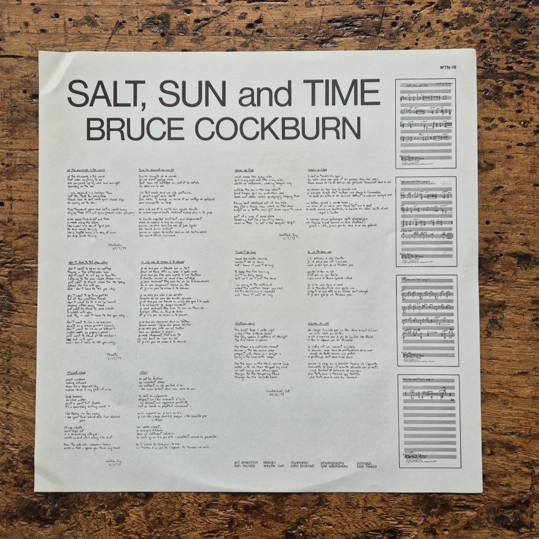 LP Bruce Cockburn - Salt, Sun And Time FACE 1 Musica Vinile Psychedelic Rock
