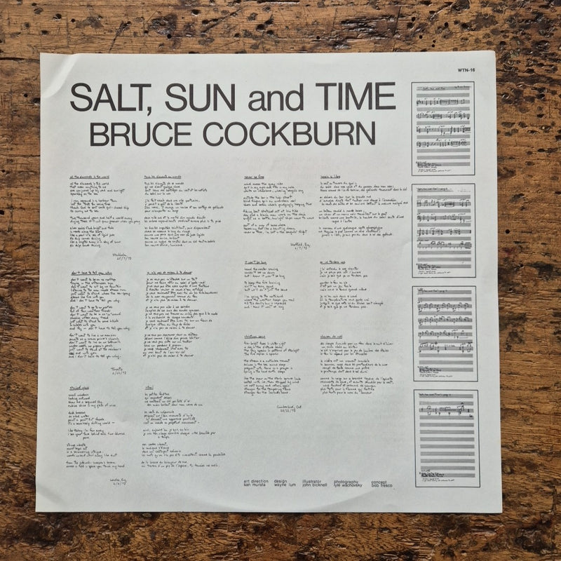 LP Bruce Cockburn - Salt, Sun And Time FACE 1 Musica Vinile Psychedelic Rock