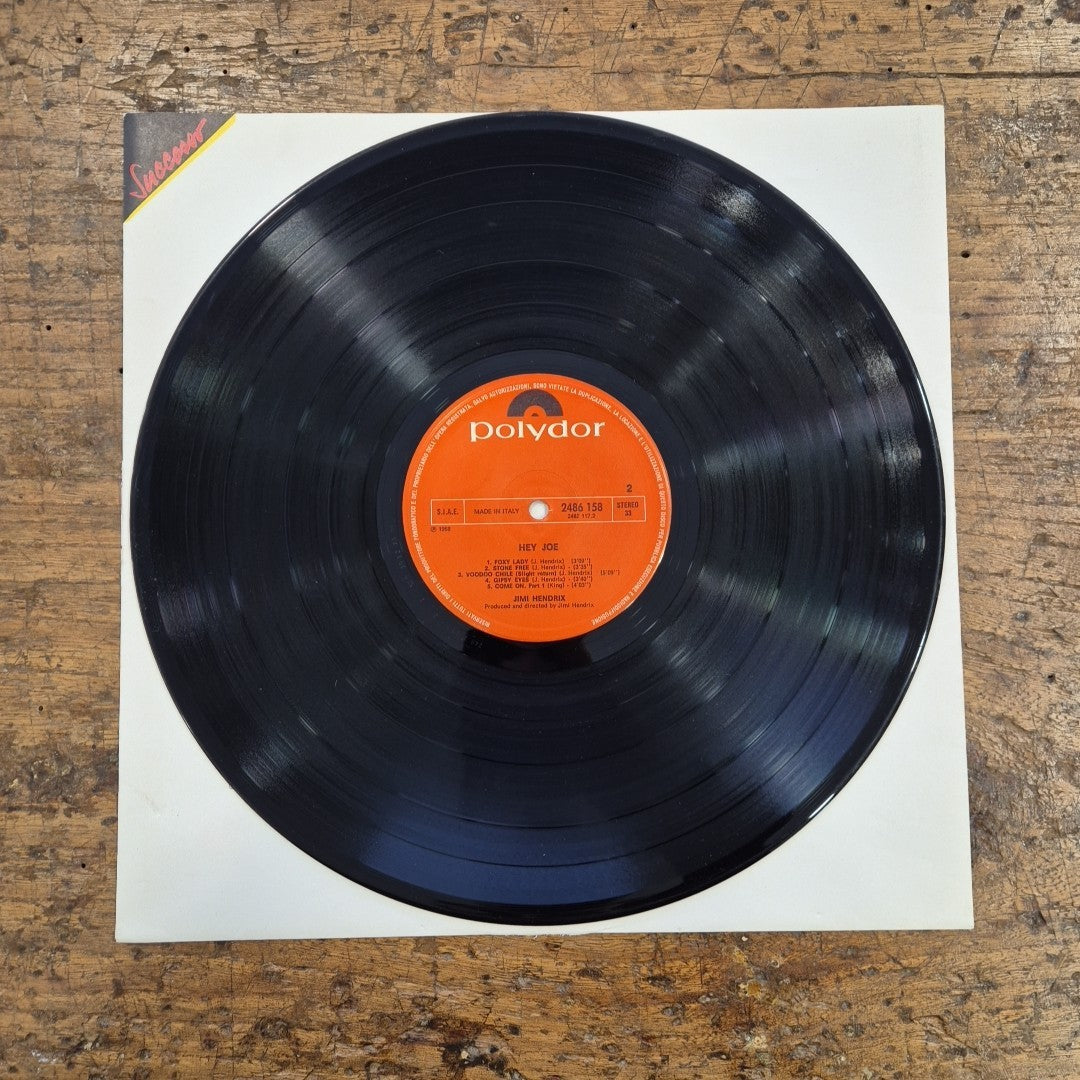 LP Jimi Hendrix - Hey Joe Polydor 2486 158 Italy 1968 Vinile Psychedelic Rock