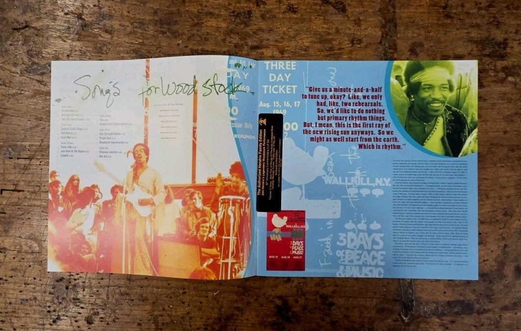 LP Jimi Hendrix - Love At Woodstock MCA3-11987 1999 Gatefold Rock Music