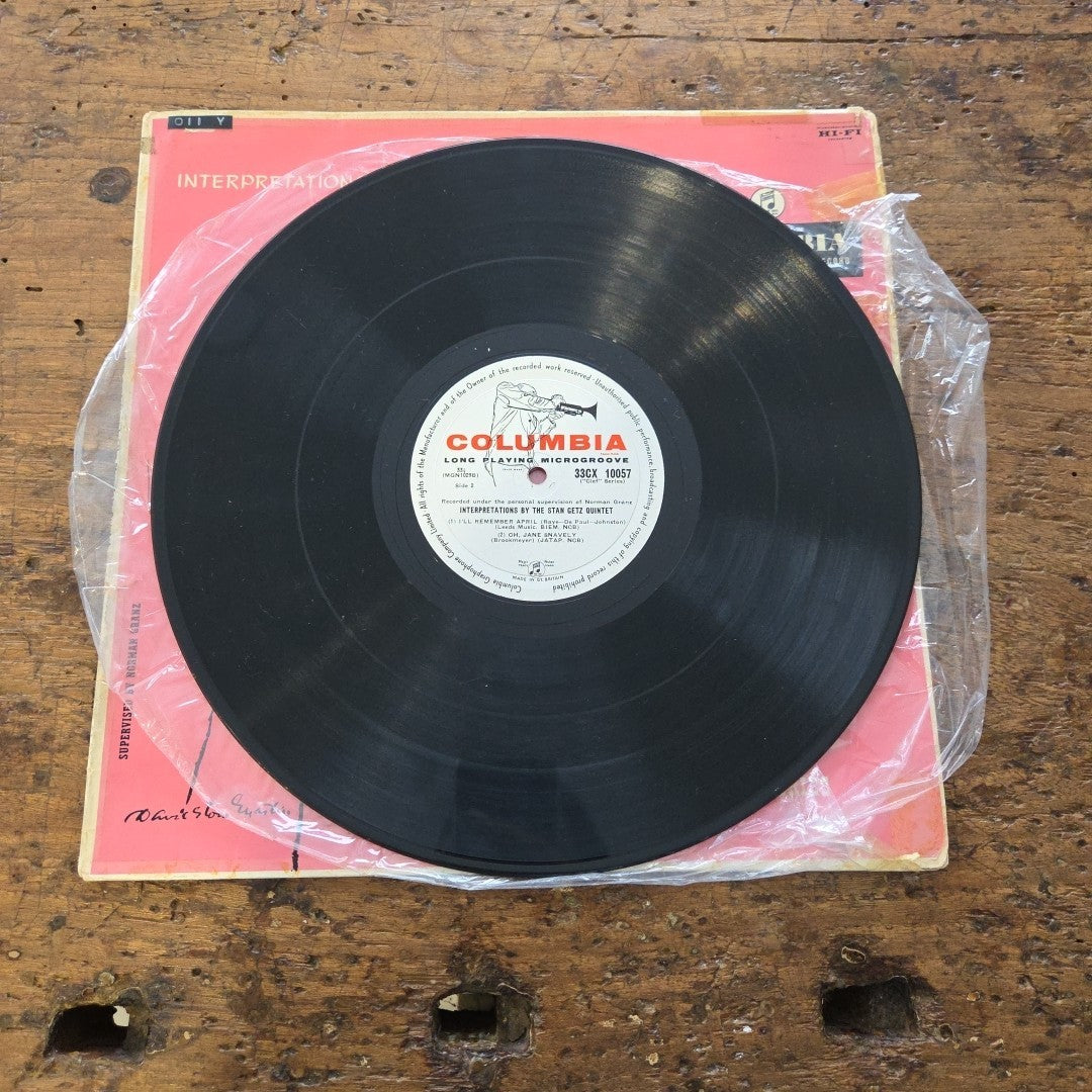 LP Interpretations By The Stan Getz Quintet - 33 CX 10057 Jazz Vinile 1953