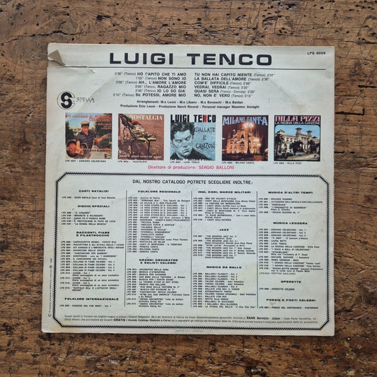 LP Luigi Tenco Ballate E Canzoni Sm 3180 Musica Italiana Chanson Pop