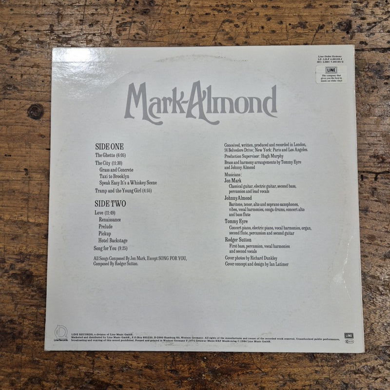 LP Mark Almond 1 LILP 4.00105 like Records 1985 Musica New Wave Rock Vinile