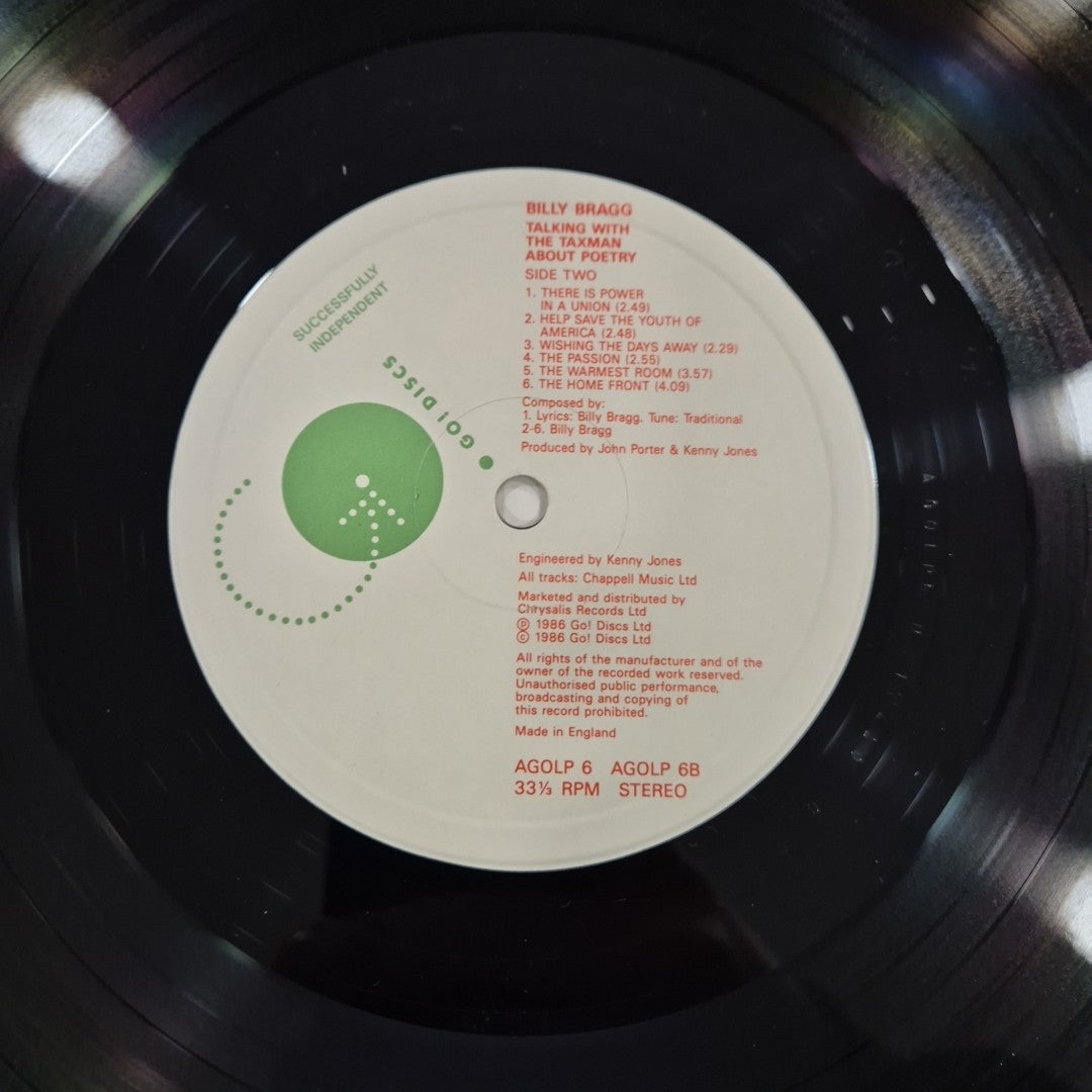 LP Billy Bragg Talking With The Taxman About Poetry AGOLP 6 Electronic Rock
