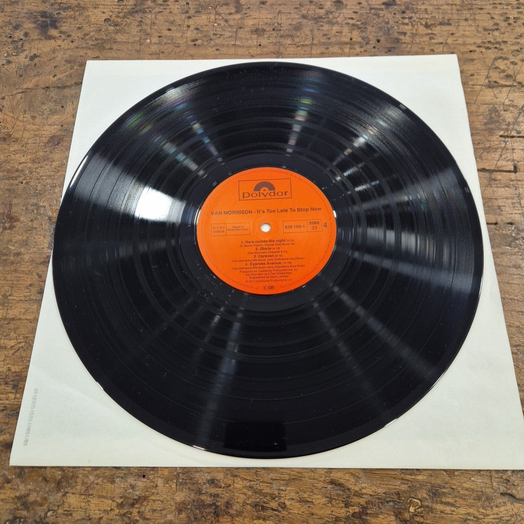 LP Van Morrison - It's Too Late To Stop Now 839 168-1 Germany 1974 Rock Vinile