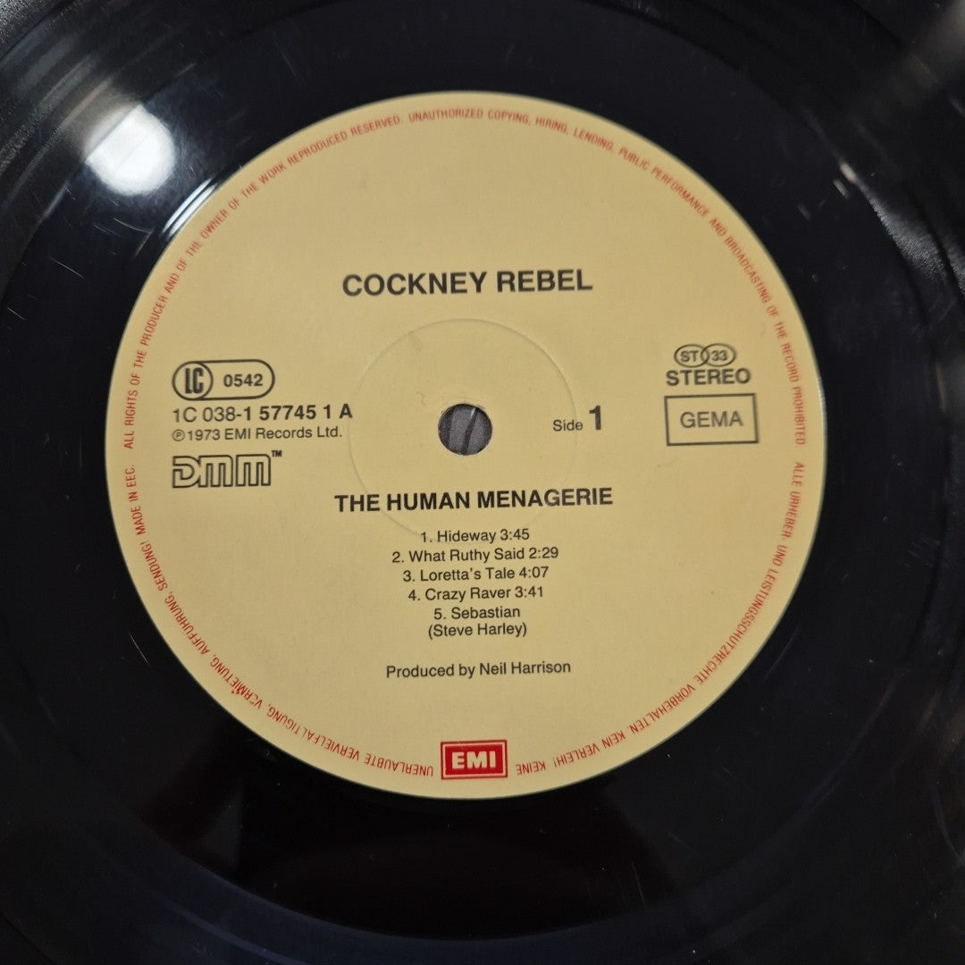 LP Cockney Rebel - The Human Menagerie 1C 038- 1 Made in Germany Vinile Rock