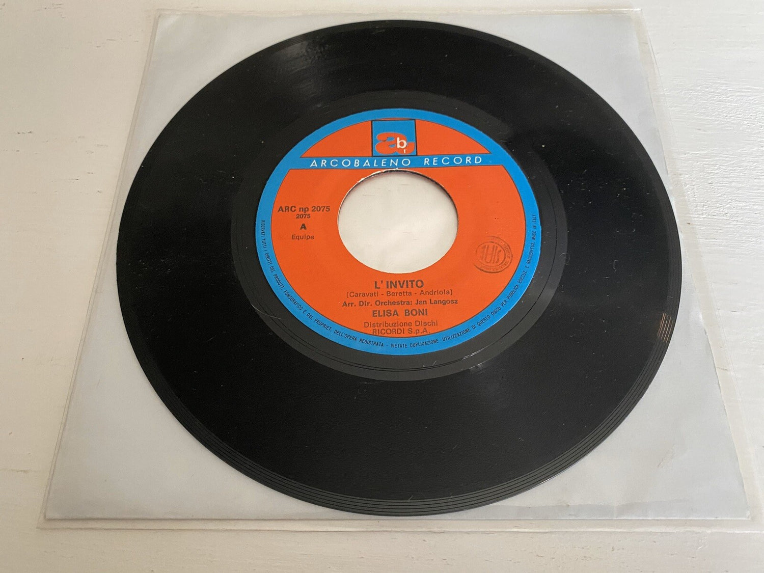 7” 45 GIRI ELISA BONI L’INVITO - NON AMARE MAI ARCOBALENO MEGARARE ITALY ITALIA