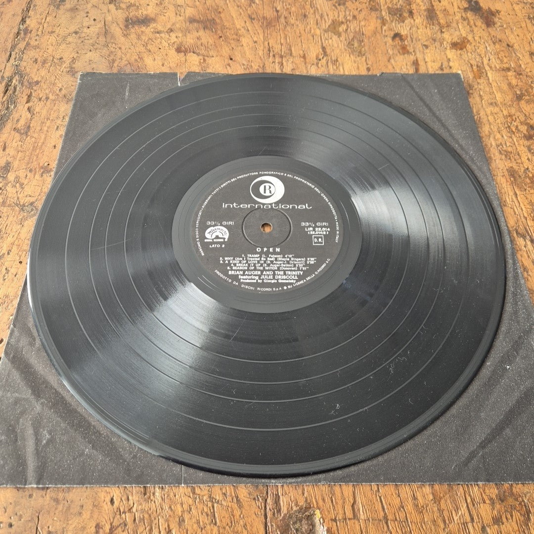 LP Brian Auger And The Trinity Julie Driscoll - Open LIR 22.014 Psichedelica