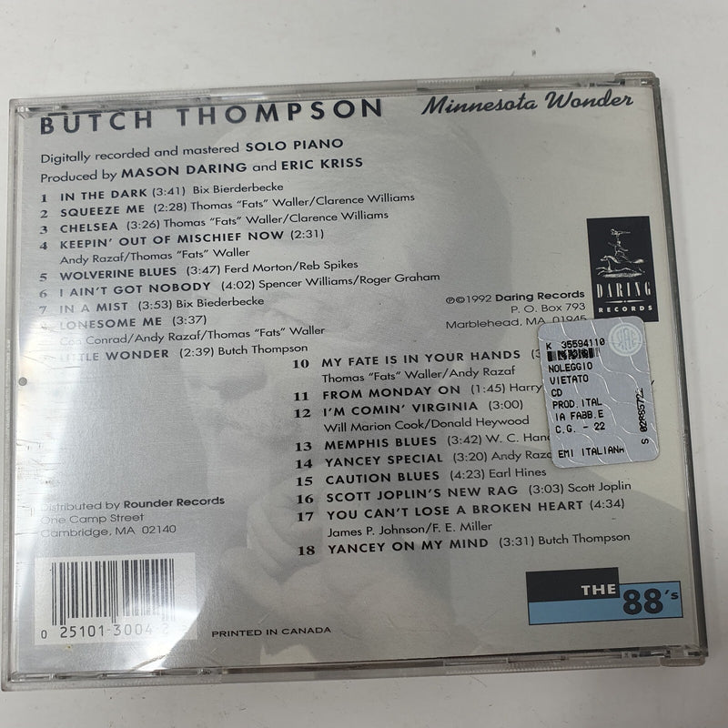 CD Butch Thompson – Minnesota Wonder Daring Records – CD 3004