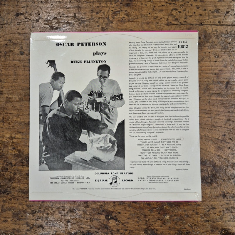 LP Oscar Peterson Plays Duke Ellington 33CX 10012 Musica Jazz Vinile 12