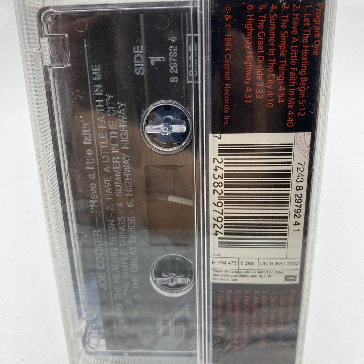 MUSICASSETTA Tape SS Joe Cocker – Have A Little Faith Rock 1994 Pop
