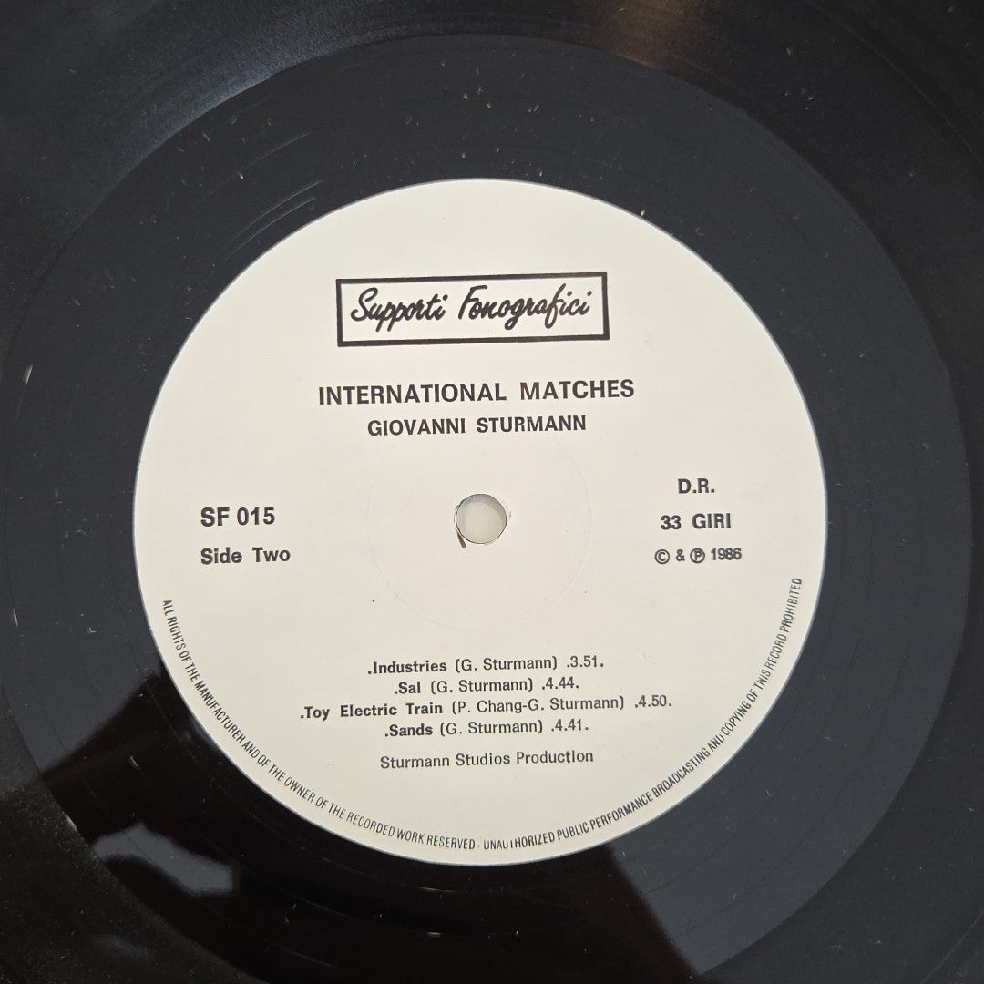 LP Giovanni Sturmann - International Matches SF015 1987 Rock Music
