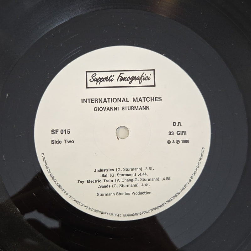 LP Giovanni Sturmann - International Matches SF015 1987 Rock Music