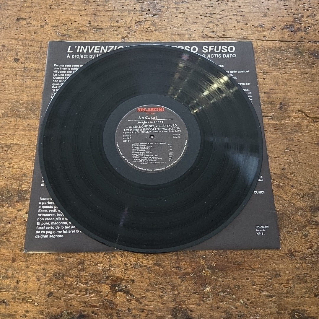 LP Various - L'Invenzione Del Verso Sfuso HP 21 1989 Jazz Vinile Made In Italy