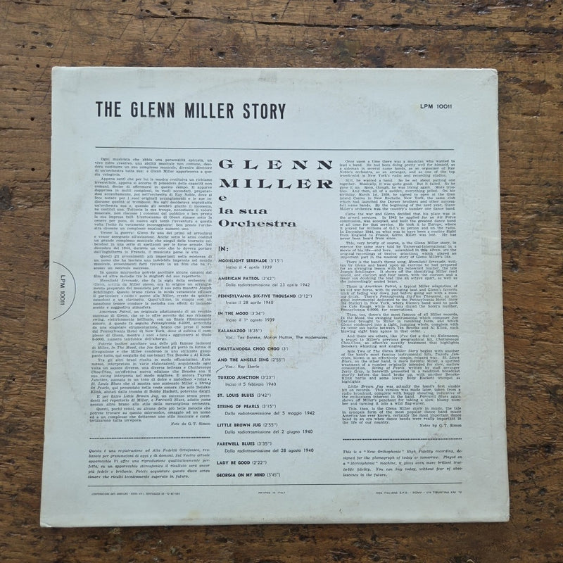 LP Glenn Miller - The Glenn Miller Story LPM 10011 Jazz Vinile