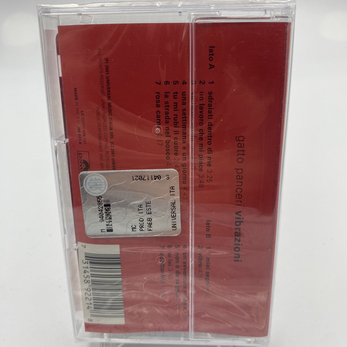 MUSICASSETTA Tape SS Gatto Panceri Musica Italiana Vibrazioni