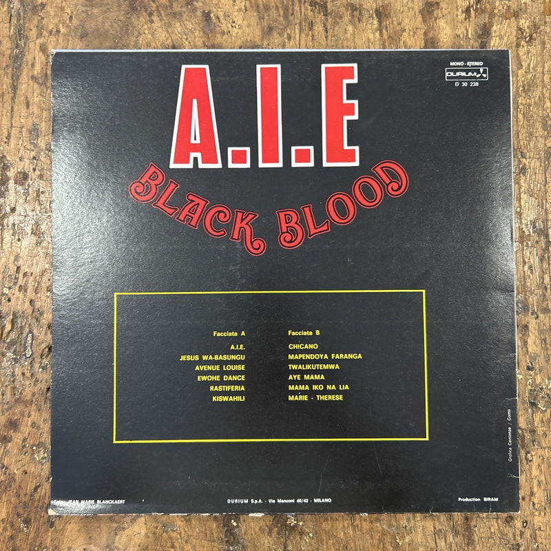 LP A.I.E. - Black Blood D. 30-238 Italy 1975 Funk Soul Disco Vinile 12”