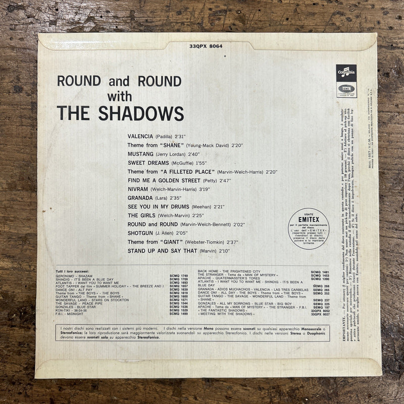 LP Round And Round With The Shadows 33QPX 8064 Funk Soul Disco Vinile