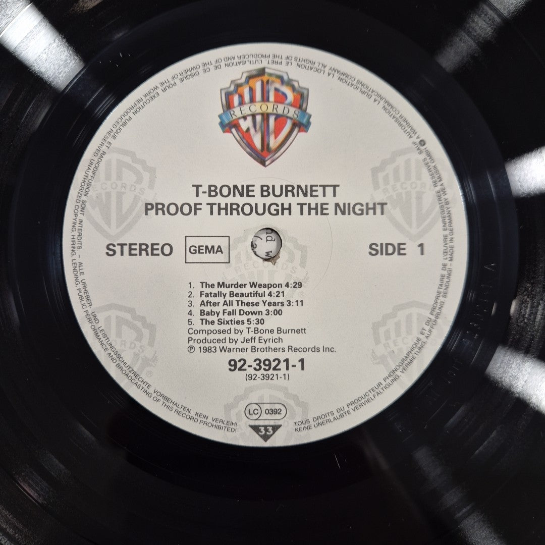 LP T-bone Burnett - Proof Through The Night 92-3921-1 Musica Rock Vinile
