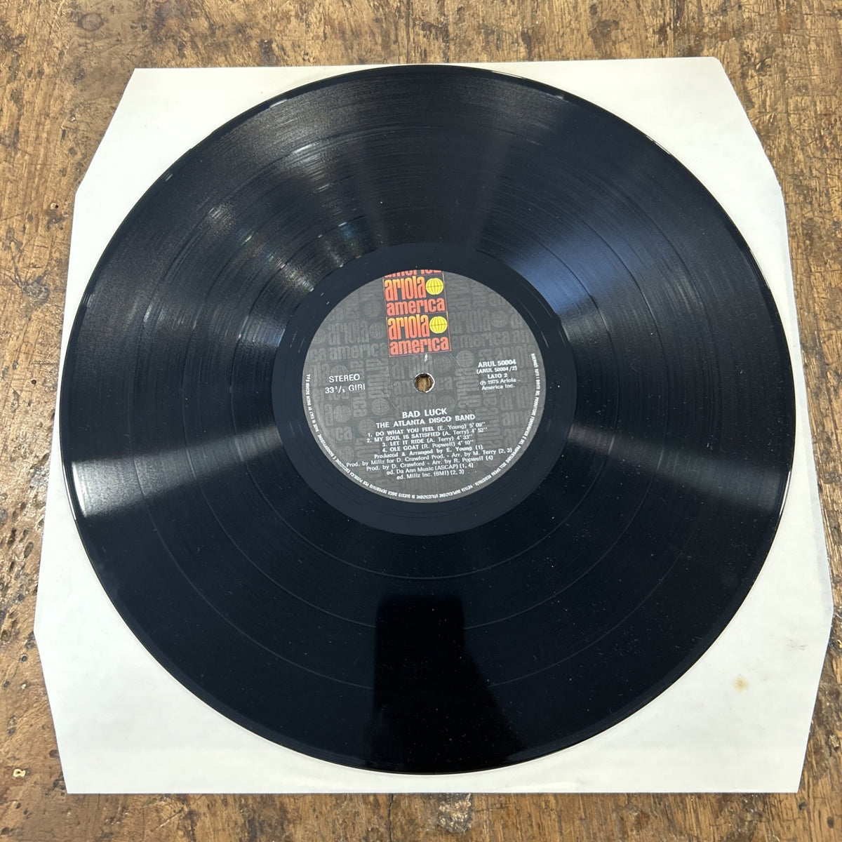LP The Atlanta Disco Band - Bad Luck ARUL 50004 Funk Soul Disco Vinile 12”