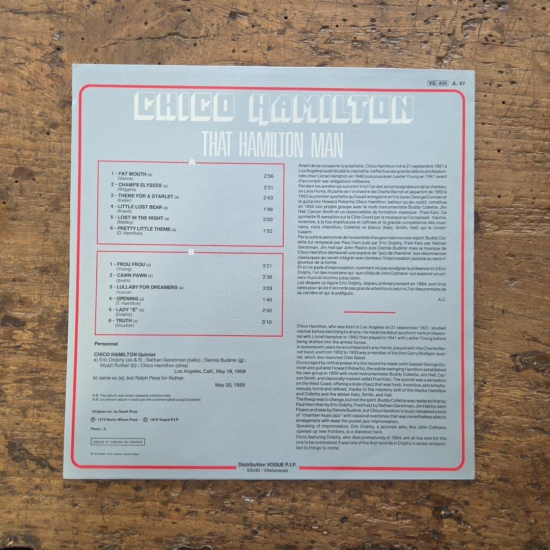 LP Chico Hamilton - That Hamilton Man JL.67  1978 JazzVinile