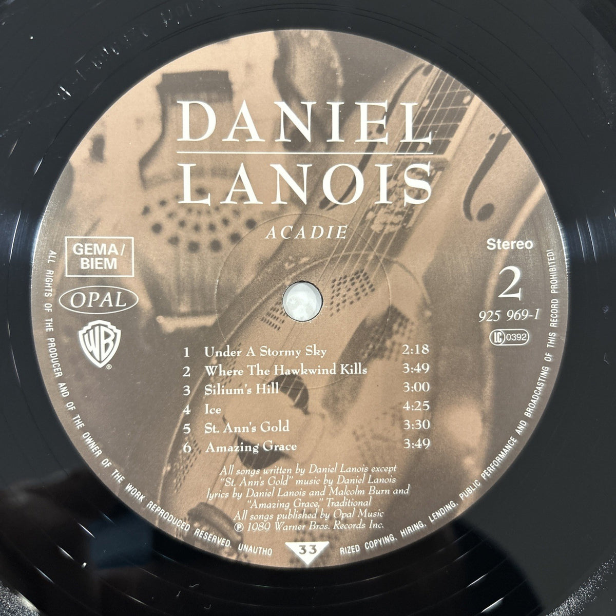 LP Daniel Lanois - Acadie 925 969-1 Vinile 1989 New Indie Rock Electronic