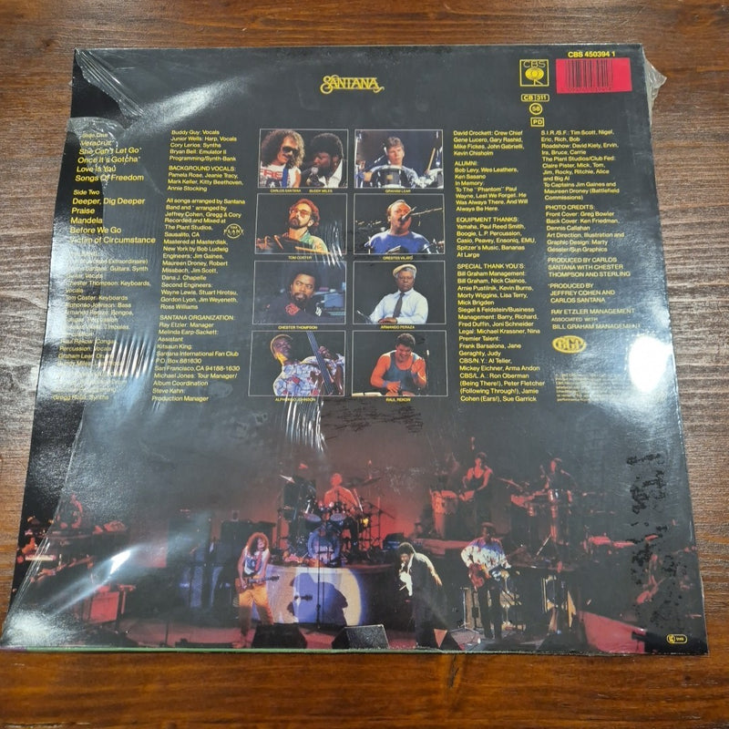 LP Santana - Freedom CBS 450394 1 Holland 1987 Musica Rock Pop Vinile