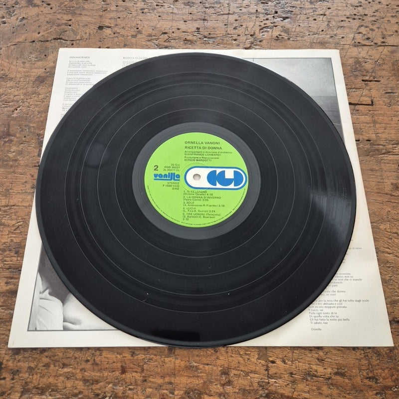LP Ornella Vanoni Ricetta Di Donna CGD 20227 Musica Italiana Vinile Pop