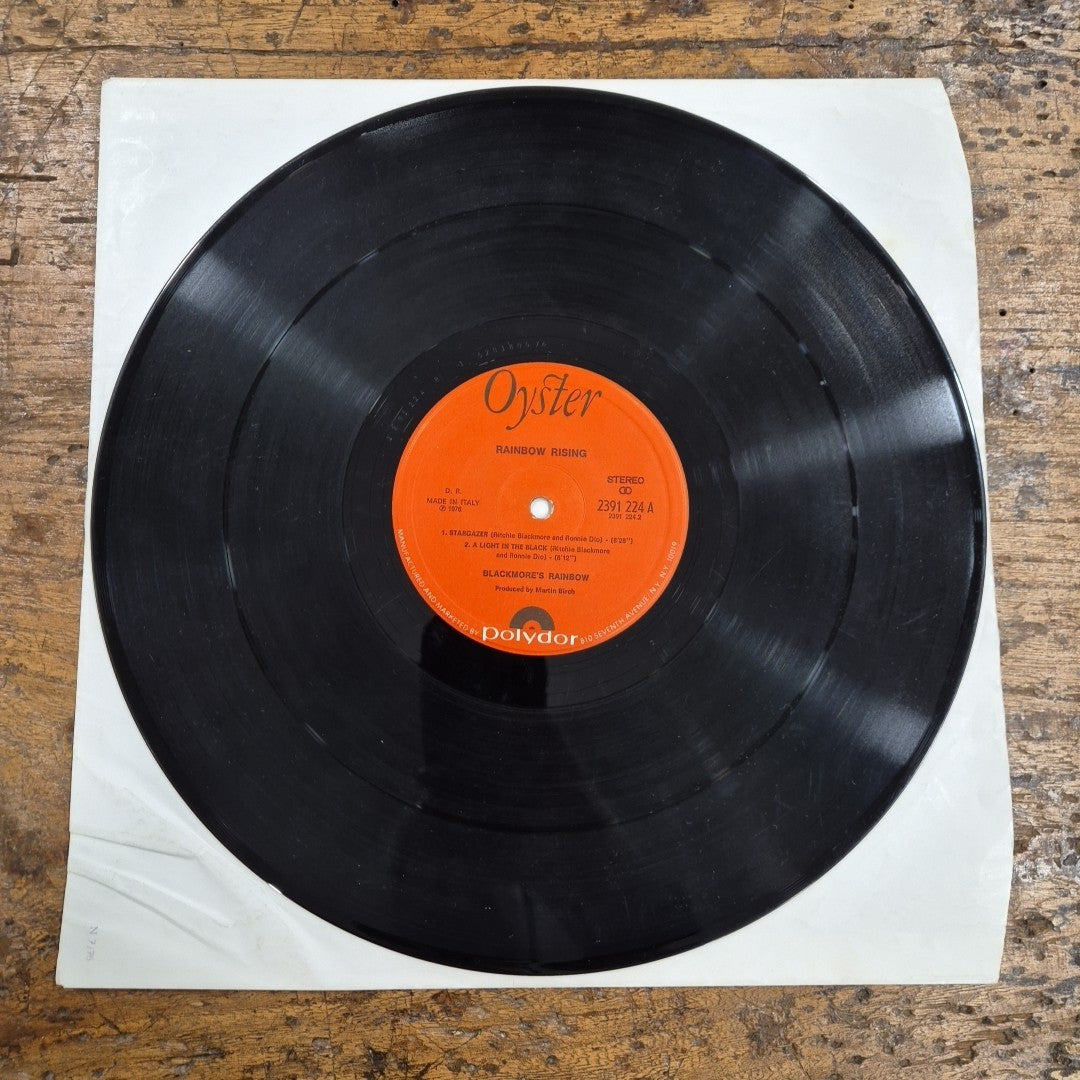LP Rainbow - Rising Oyster 2391 224 Made In Italy 1976 Musica Rock Vinile