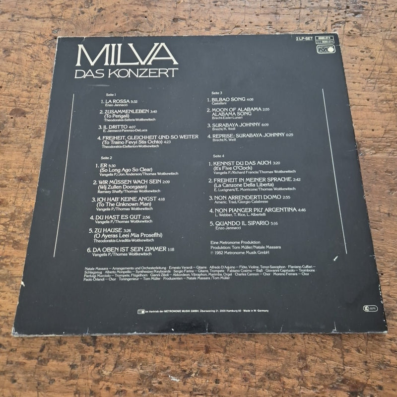 LP Milva - Das Konzert 0080.074-2 Made In Germany Musica Italiana Vinile