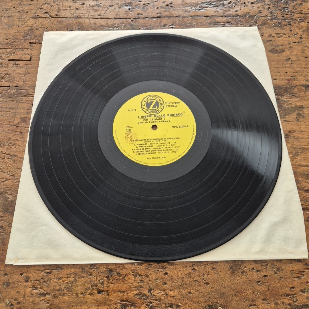 LP Inti-illimani 5 Canto De Pueblos Andinos 2 VPA 8305 Folk Country Vinile