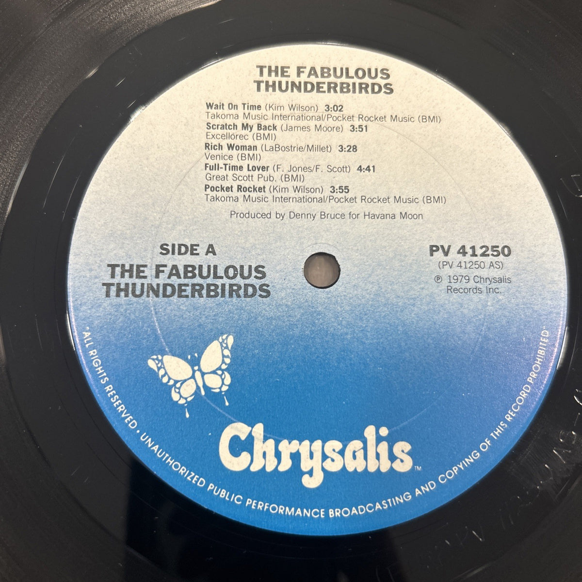 LP The Fabulous Thunderbirds - PV 41250 Made In USA 1979 Vinile Rock