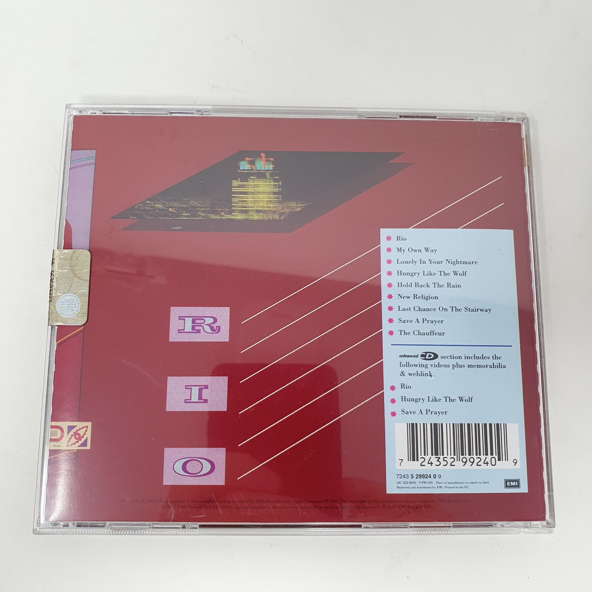 CD Duran Duran – RioParlophone – 7243 5 29924 0 9