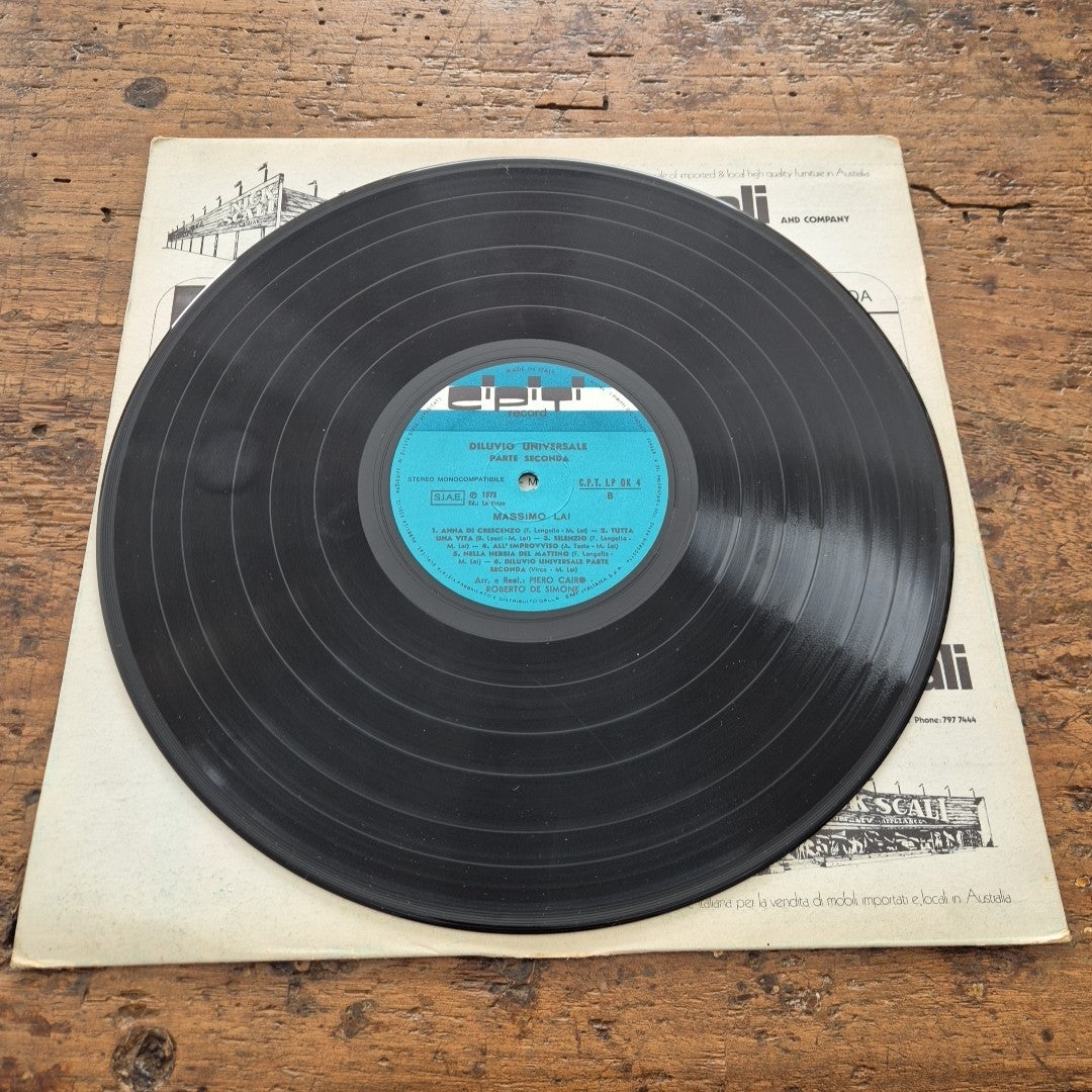LP Massimo Lai - Diluvio Universale Parte Seconda Italy 1973 Vinile 12