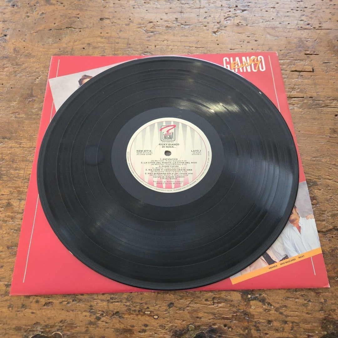 LP Ricky Gianco - Di Nuca... NEM 47714 1988 Musica Italiana Vinile