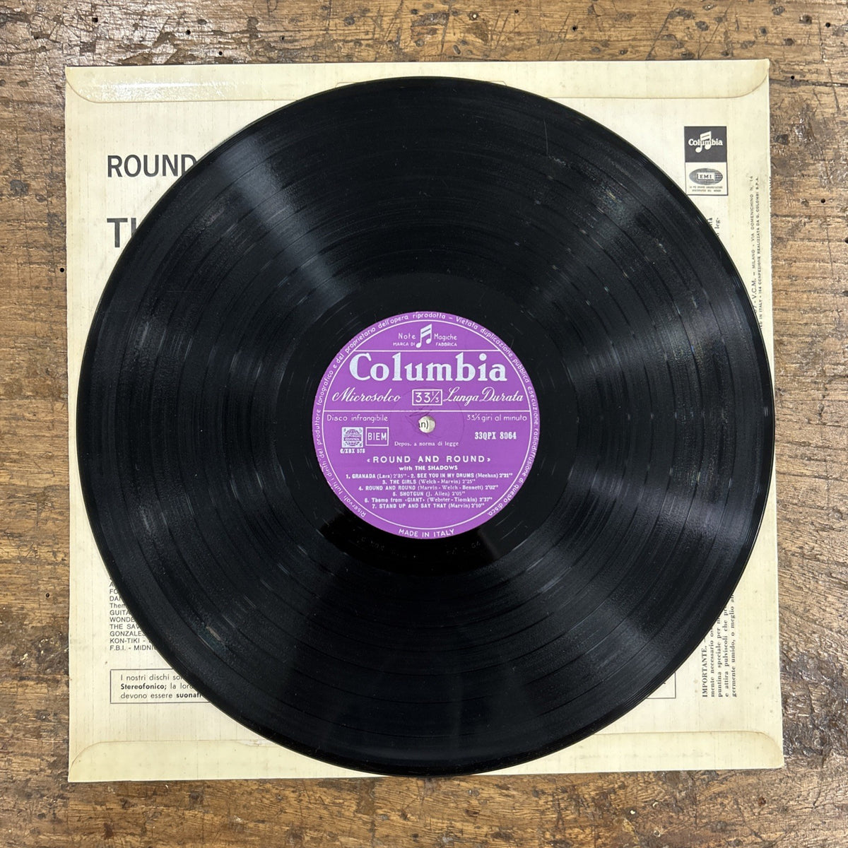 LP Round And Round With The Shadows 33QPX 8064 Funk Soul Disco Vinile