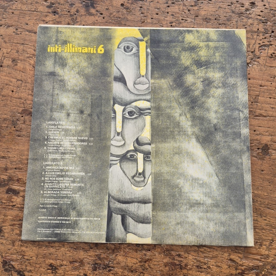 LP Inti-illimani 6 VPA 8355 Made In Italy Folk Country Vinile 12" Italy