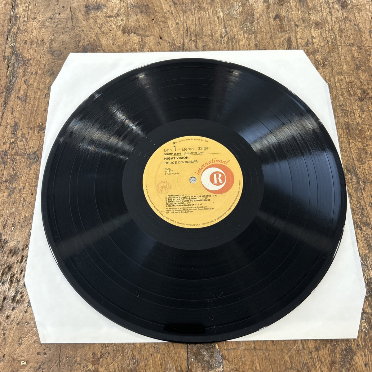 LP Bruce Cockburn - Night Vision SNIMP 25108 Italy 1973 Rock Folk Vinile